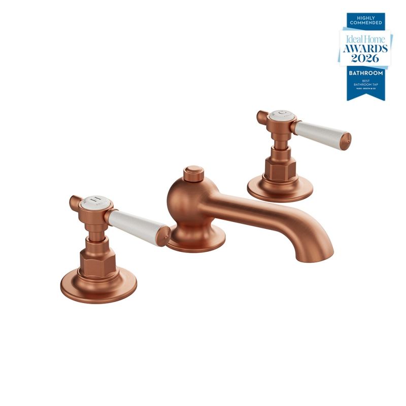 Axbridge 3 Hole Basin Mixer Tap + Pop-Up Waste, Lever Handles