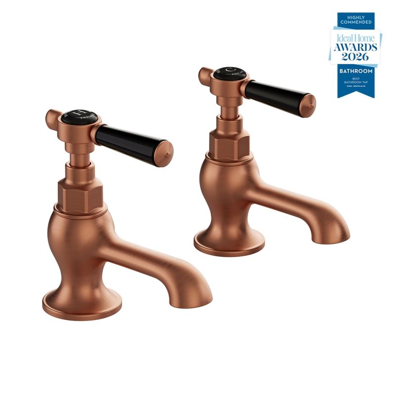 Axbridge Basin Pillar Taps, Lever Handles