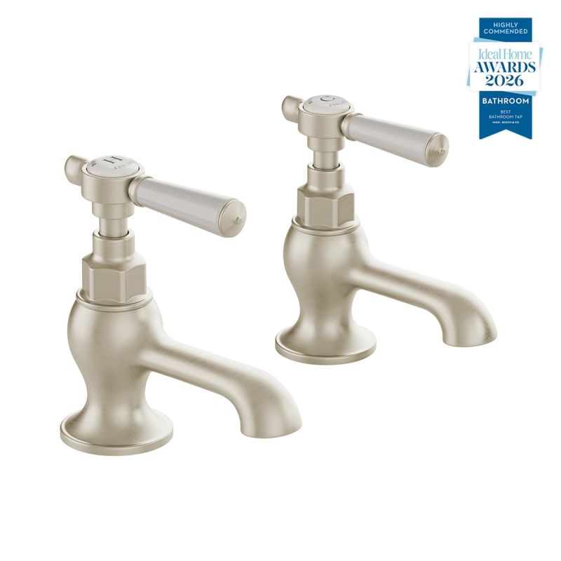 Axbridge Basin Pillar Taps, Lever Handles