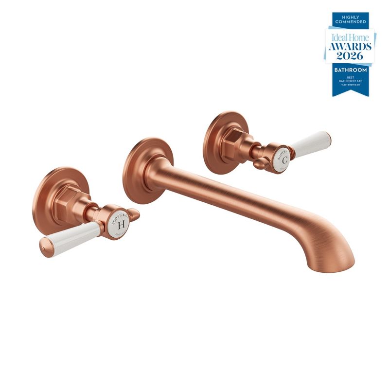 Axbridge Wall Mounted Basin Mixer Tap, Lever Handles