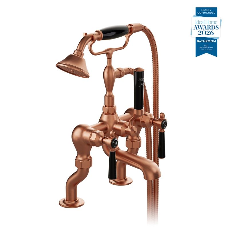 Axbridge Bath Mixer Tap with Shower Kit, Lever Handles