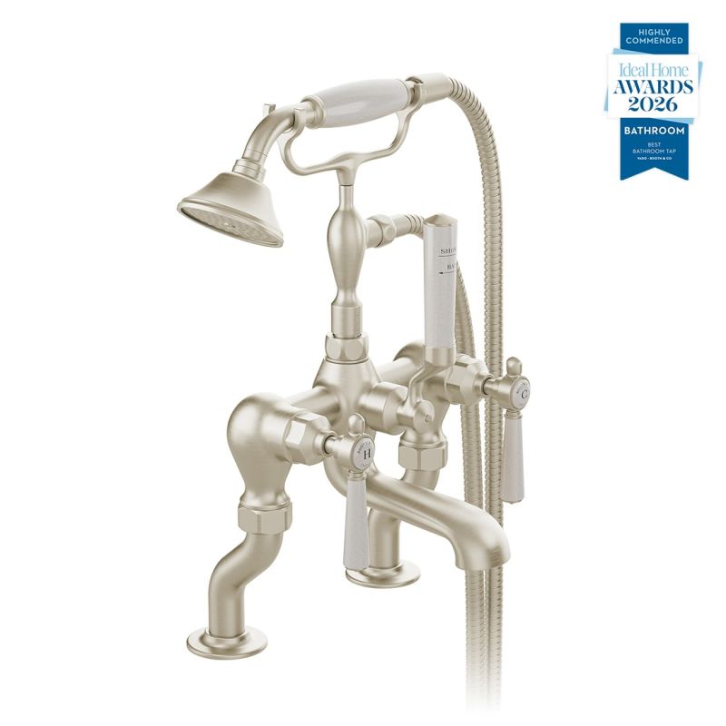Axbridge Bath Mixer Tap with Shower Kit, Lever Handles