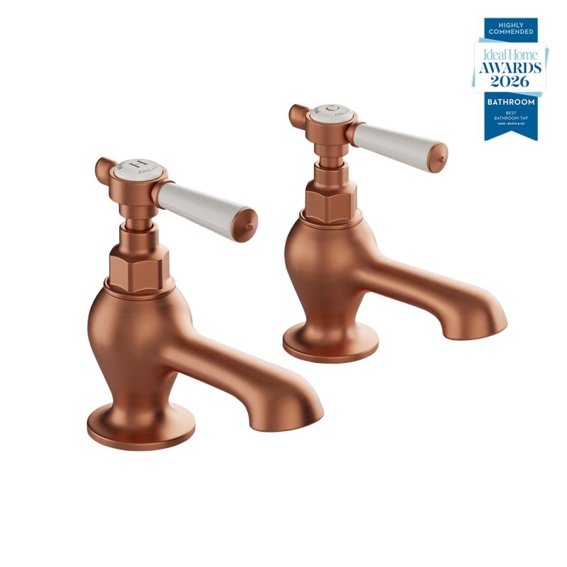 Axbridge Bath Pillar Taps, Lever Handles