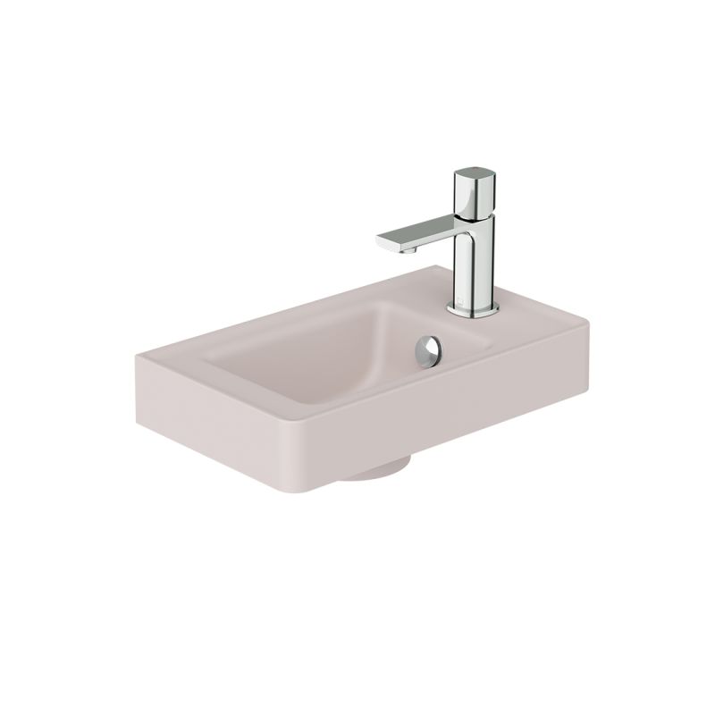Cameo Mineral Cast Cloakroom Basin, Right Tap Hole, 400mm