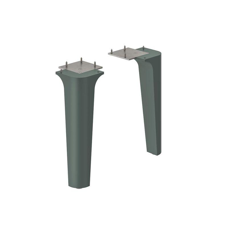 Cameo by VADO front legs pair for Cameo vanities, finished in eucalyptus green.