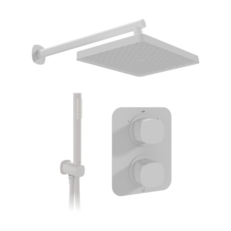 Cameo Concealed Thermostatic Showering Package with Mini Kit, 2 Outlet
