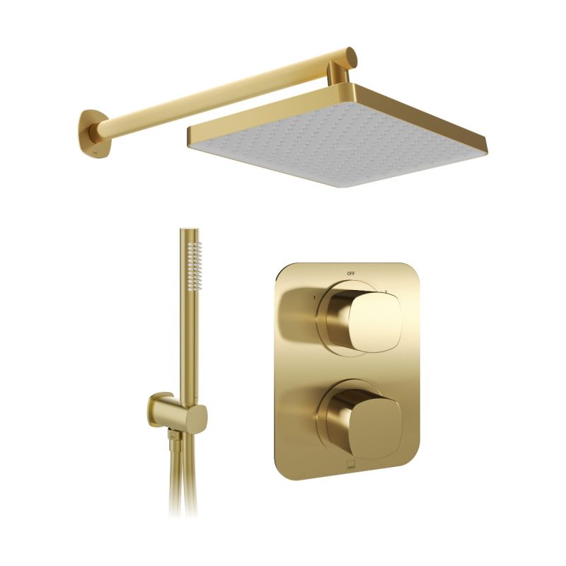 Cameo Concealed Thermostatic Showering Package with Mini Kit, 2 Outlet