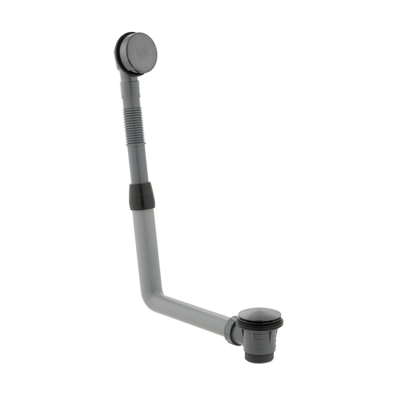 Round Clic-Clac Bath Waste and Overflow with Hair Catcher