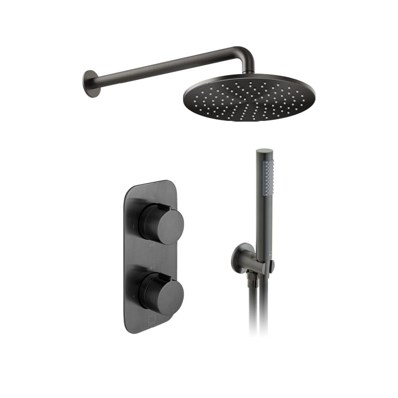 Tablet Altitude Concealed Thermostatic Showering Package with Mini Kit, 2 Outlet
