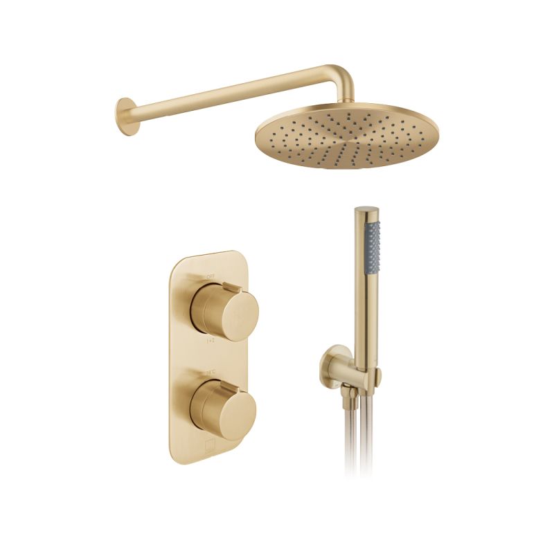 Tablet Altitude Concealed Thermostatic Showering Package with Mini Kit, 2 Outlet