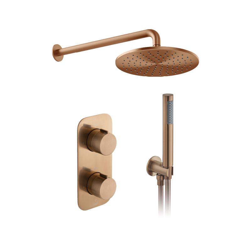 Tablet Altitude Concealed Thermostatic Showering Package with Mini Kit, 2 Outlet