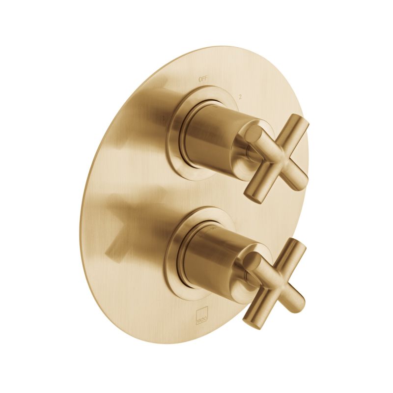 DX Elements Thermostatic Shower Valve, 2 Outlet 2 Handle