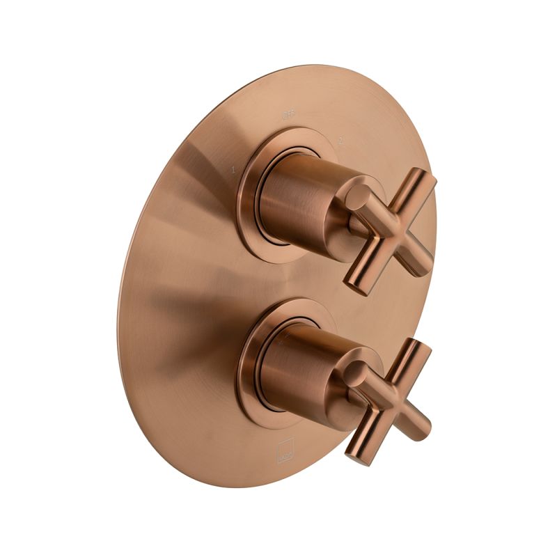 DX Elements Thermostatic Shower Valve, 2 Outlet 2 Handle DX Elements Thermostatic Shower Valve, 2 Outlet 2 Handle