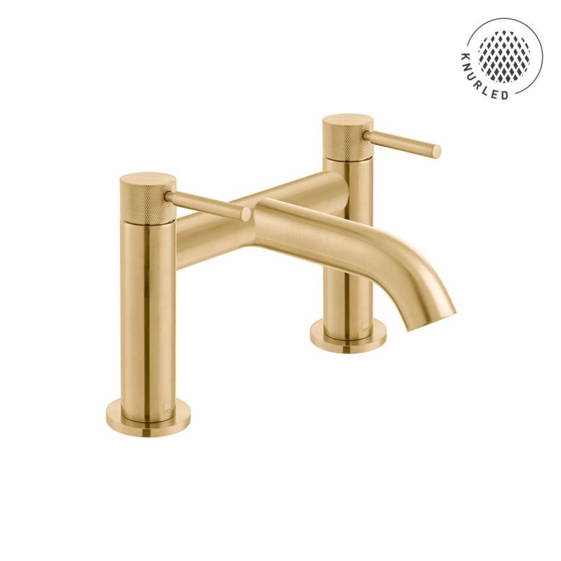 Origins Knurled Deck Mounted Bath Filler Tap 