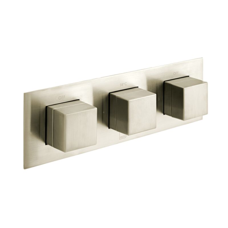 Tablet Notion Horizontal Concealed Thermostatic Shower Valve with All-Flow Function, 3 Outlet 3 Handle