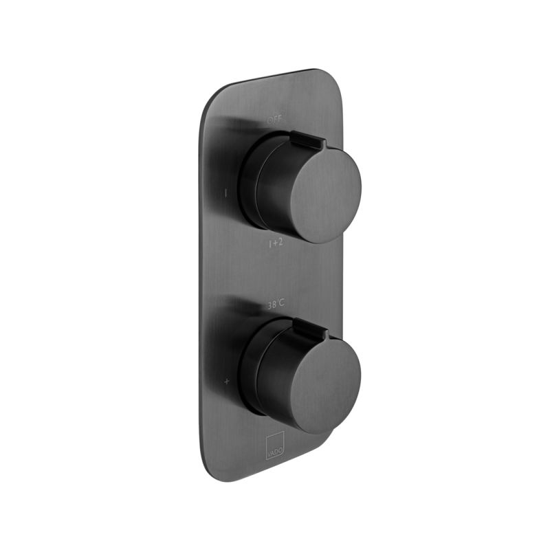 Tablet Altitude Vertical Concealed Thermostatic Shower Valve with All-Flow Function, 2 Outlet 2 Handle