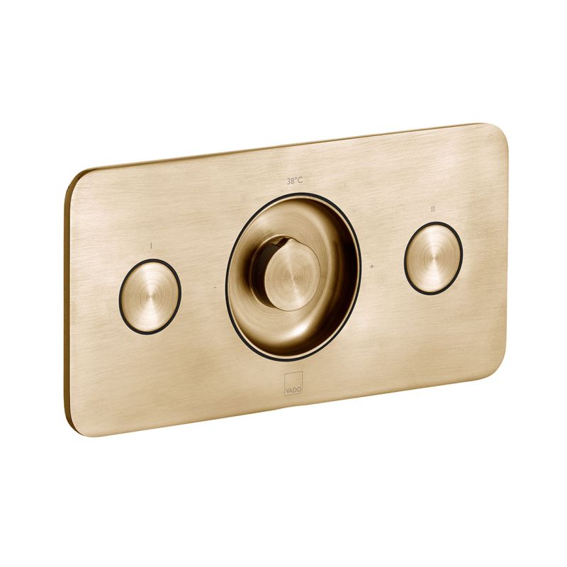 Zone Horizontal Concealed Thermostatic Shower Valve, 2 Button 2 Outlet 