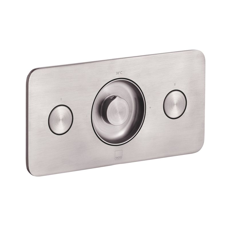 Zone Horizontal Concealed Thermostatic Shower Valve, 2 Button 2 Outlet 