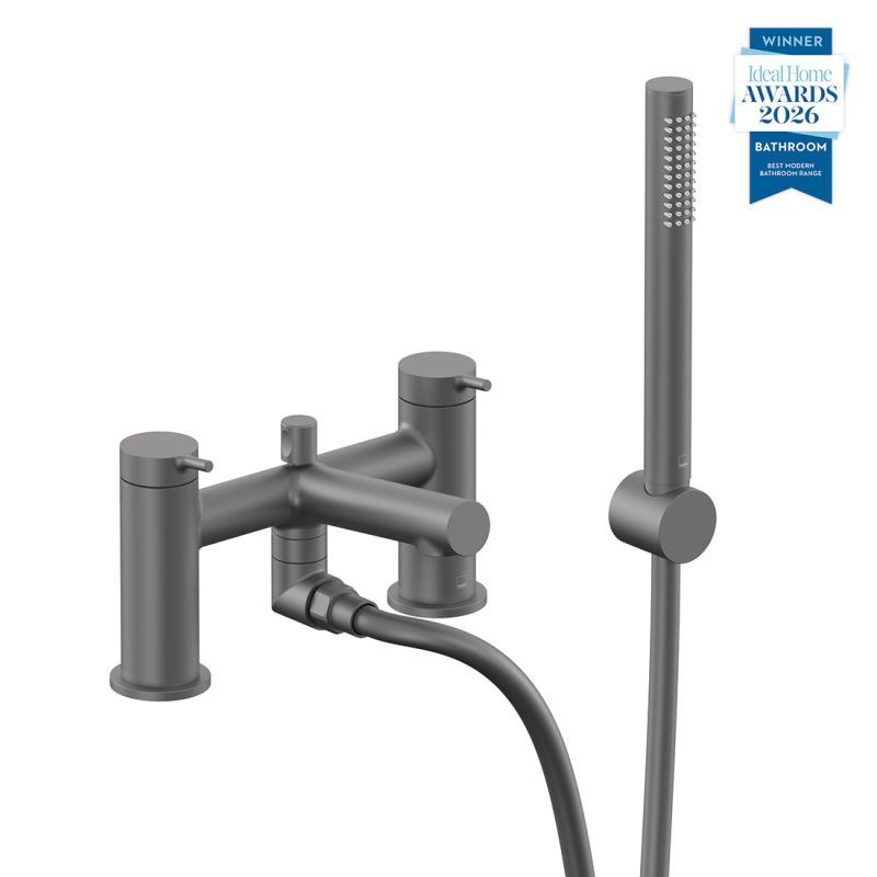 Safari Lever Deck Mounted Bath Shower Mixer + Wall Mounted Handset