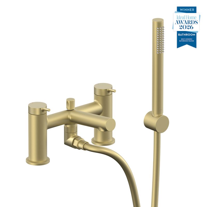 Safari Lever Deck Mounted Bath Shower Mixer + Wall Mounted Handset