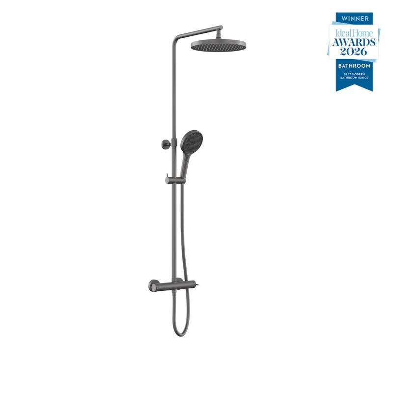 Safari Wall Mounted Exposed Thermostatic Shower Column and Multi Function Handset