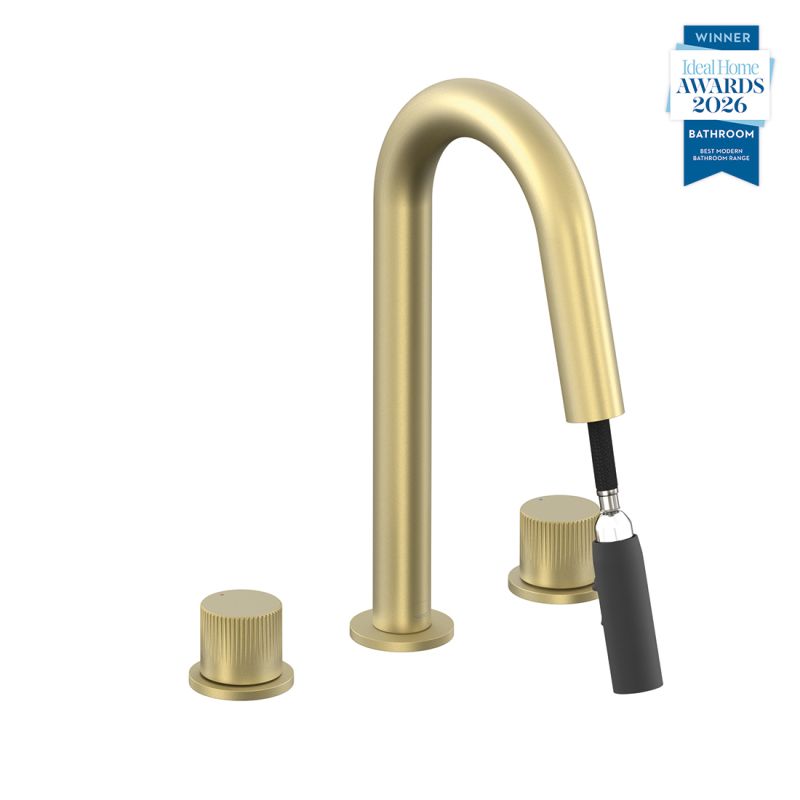 Safari Leverless Deck Mounted Basin Mixer with Pull Out Spout