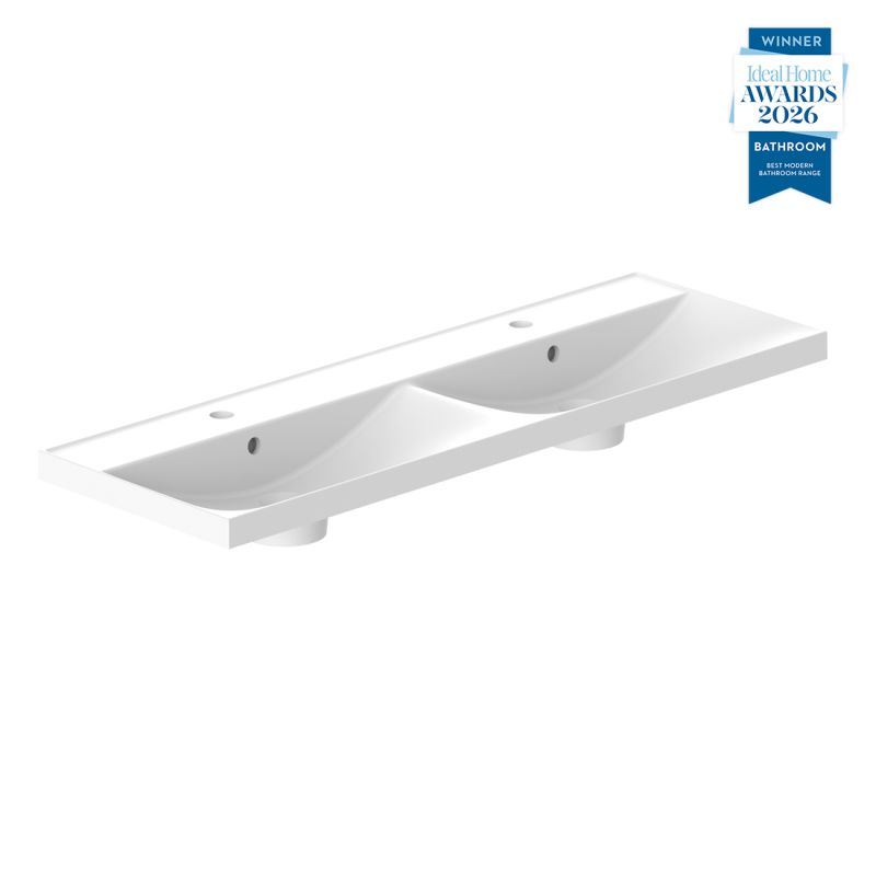 Safari Mineral Cast Double Basin, 1200mm