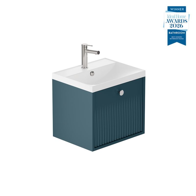 Safari Fluted Wall-Hung Vanity Unit, 500mm