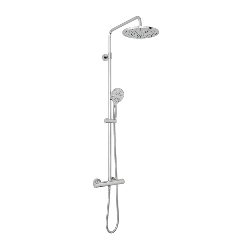 Adjustable Thermostatic Shower Column 250mm Shower Head and Single Function Handset