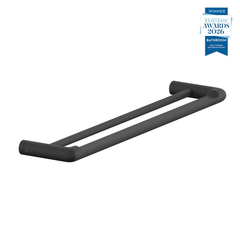 Zoo Brass Double Towel Rail, 600mm