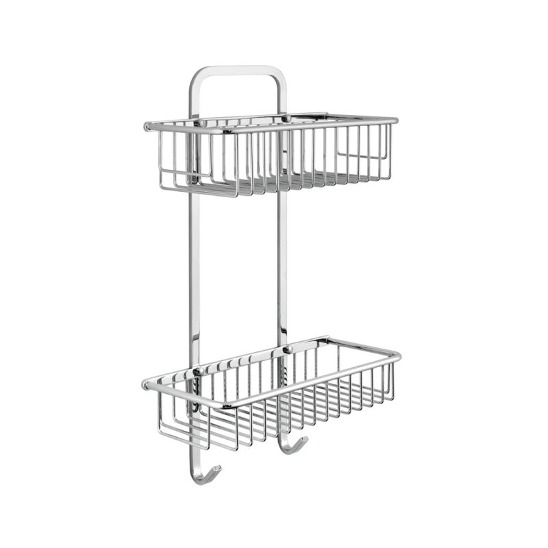 Large Double Rectangular Basket with Hooks
304 (W) x 140 (D) x 484mm (H)