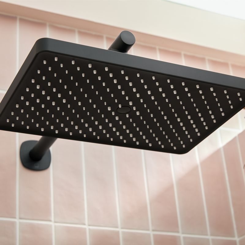 Fixed Rectangular Shower Head with Wall Mounted Arm