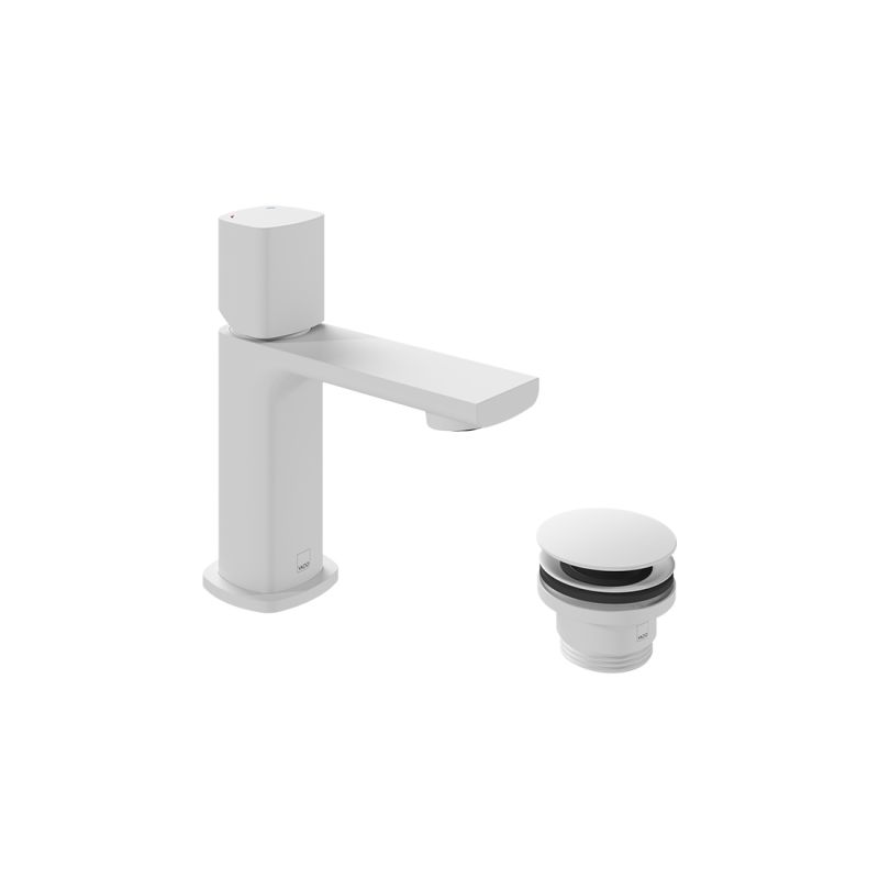 Leverless Mini Mono Basin Mixer Tap For Low Pressure Systems and Universal Waste