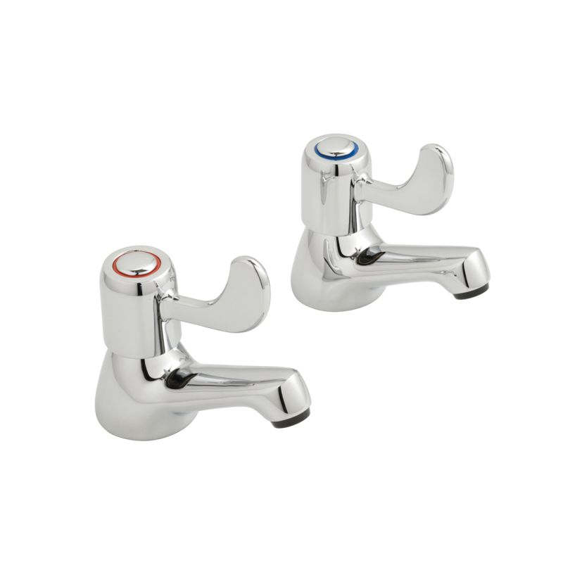 Basin Pillar Taps CD Valve 1/2" with Lever Handles