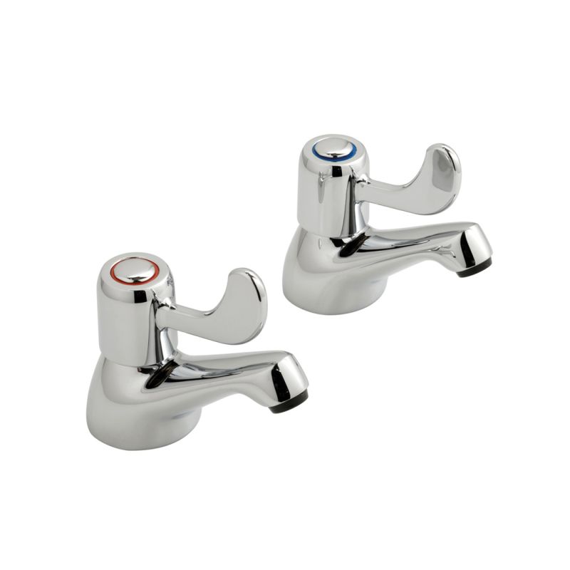 Bath Pillar Taps CD Valve with Lever Handles