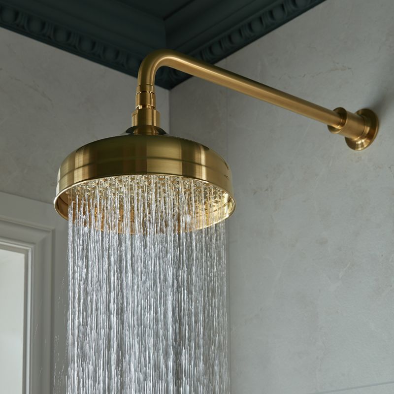 Axbridge Shower Head & Arm, 200mm (8") Diameter