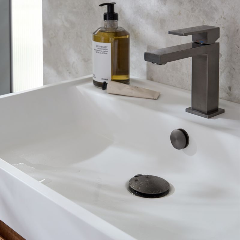 Groove Mineral Cast Inset Vanity Basin, 800mm