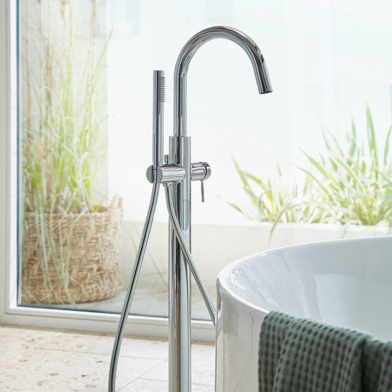Safari Floorstanding Lever Bath Shower Mixer Tap