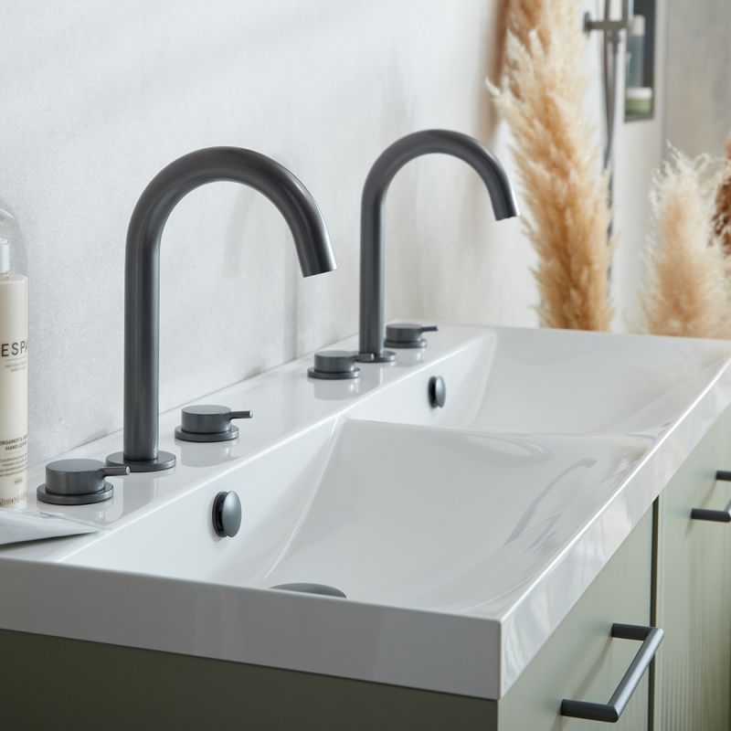 Safari Lever Deck Mounted Basin Mixer Tap for Low Pressure System