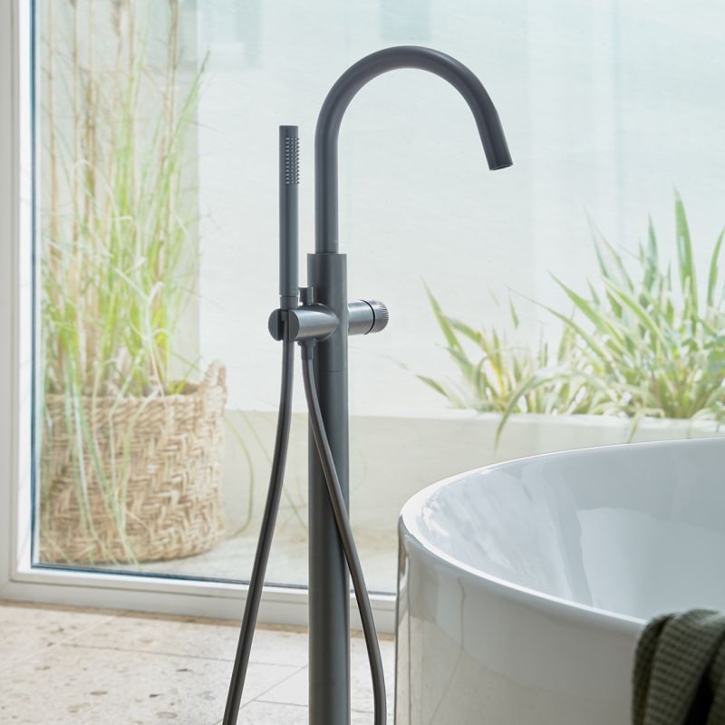 Safari Floorstanding Leverless Bath Shower Mixer Tap