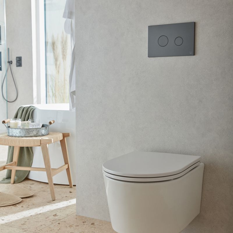 Round Button Flush Plate