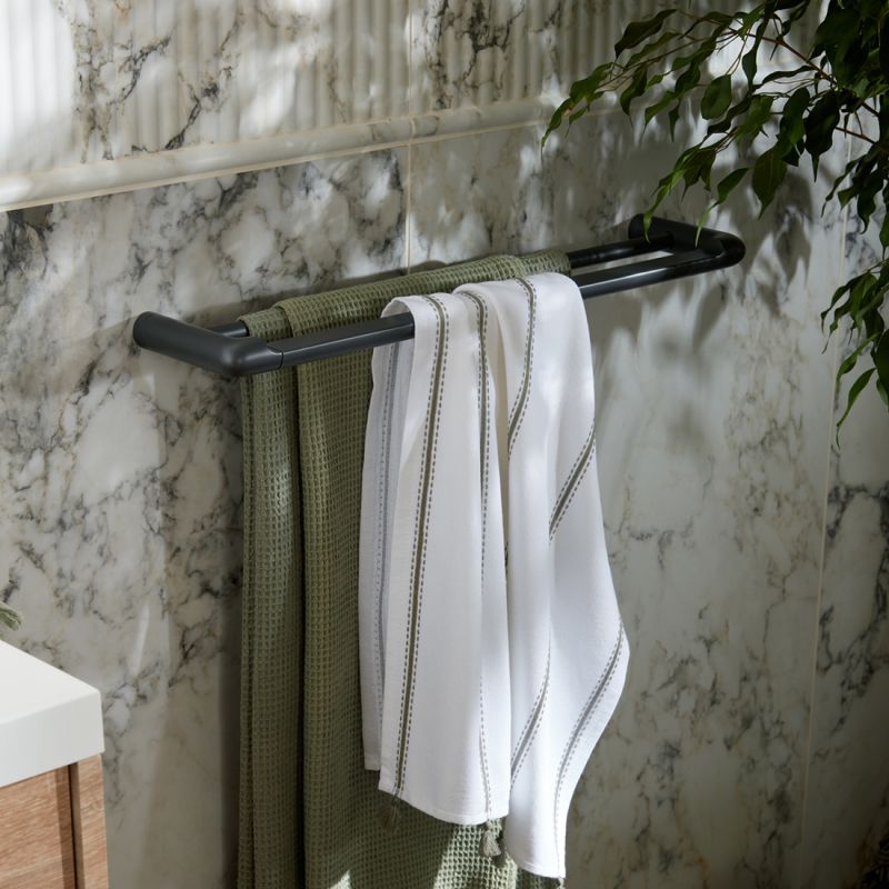 Zoo Brass Double Towel Rail, 600mm