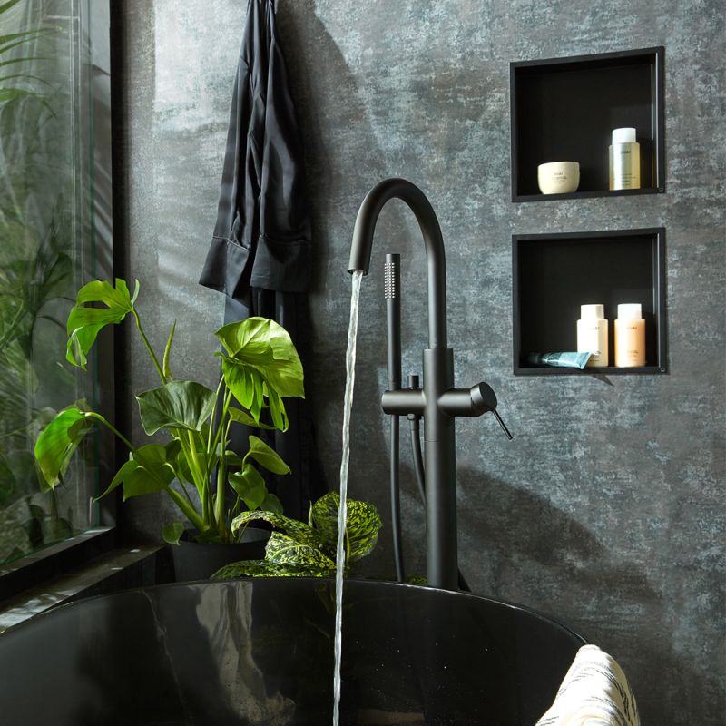 Safari Floorstanding Lever Bath Shower Mixer Tap