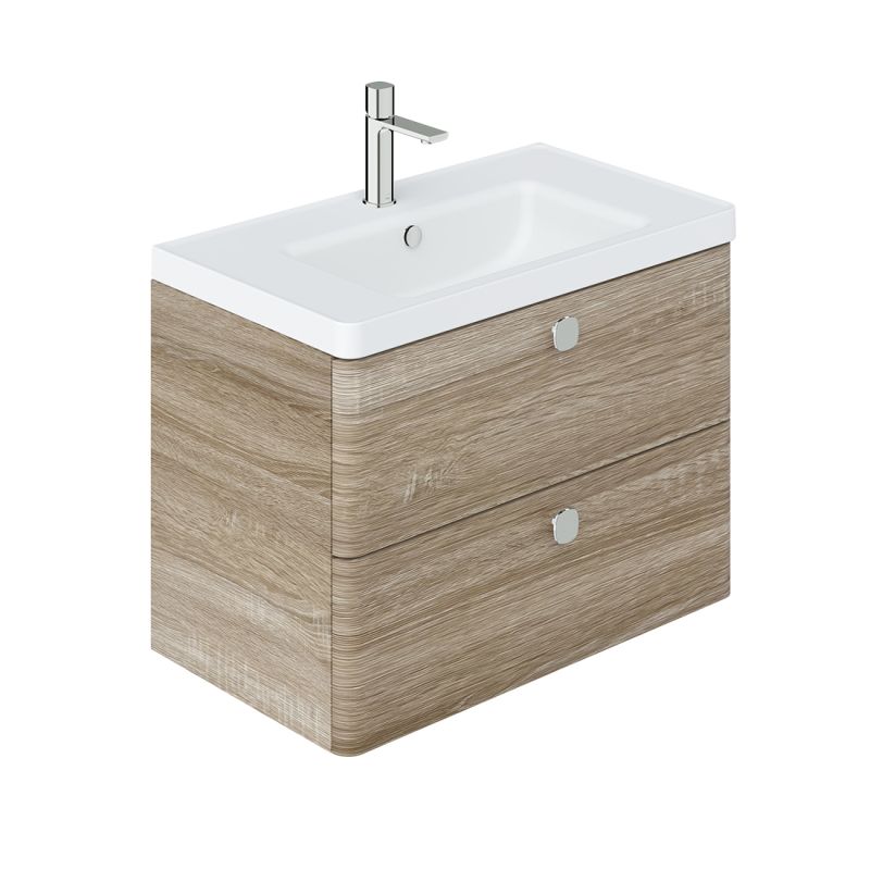 800mm Bathroom Vanity Unit With 2 Drawers 