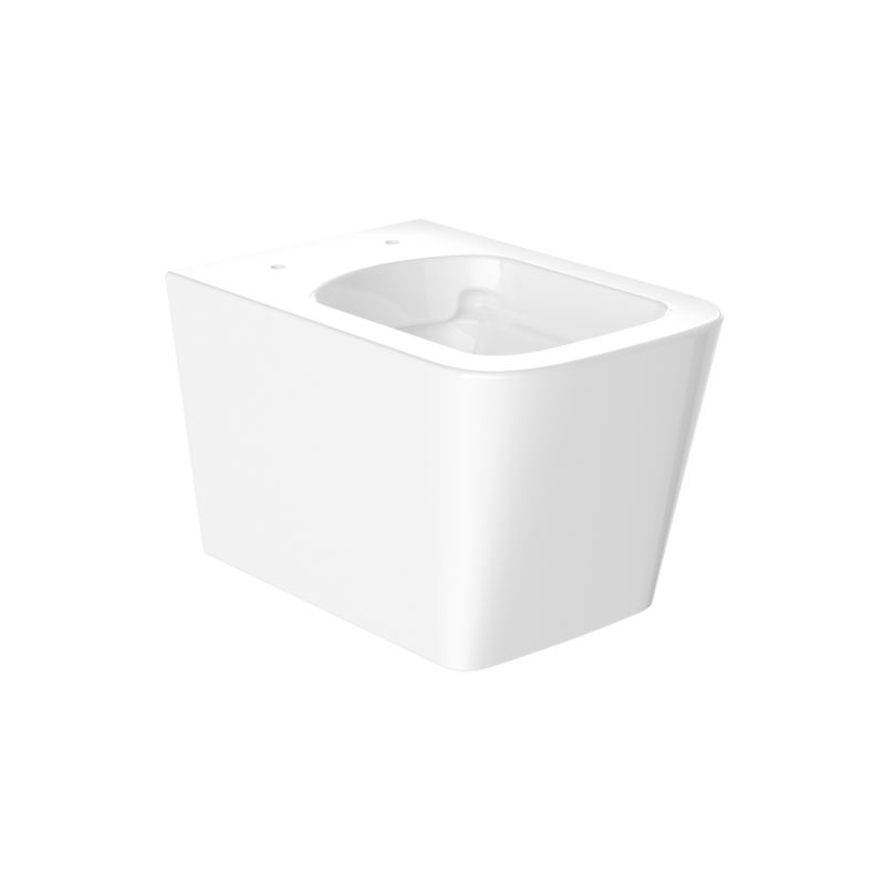 Wall hung WC with soft-square bowl