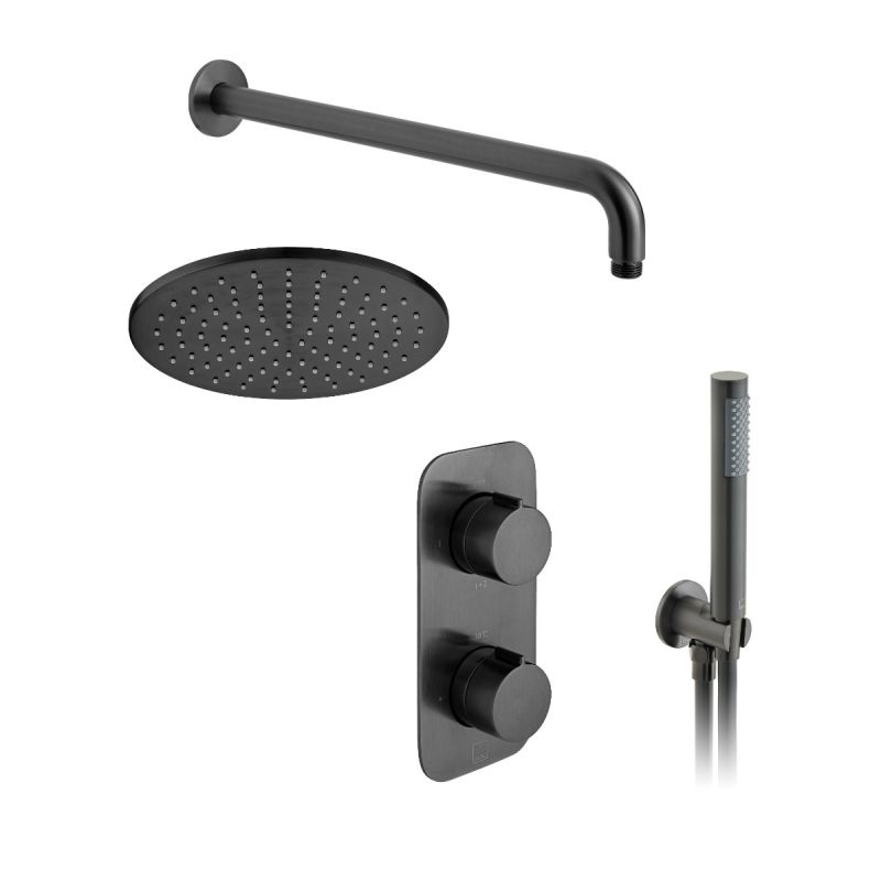 Tablet Altitude Concealed Thermostatic Showering Package with Mini Kit, 2 Outlet