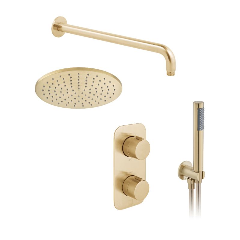 Tablet Altitude Concealed Thermostatic Showering Package with Mini Kit, 2 Outlet