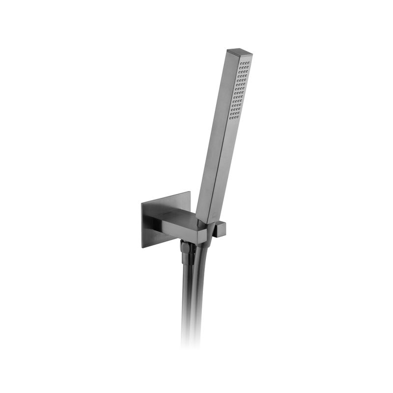 Square Single Function Mini Shower Kit with Integrated Outlet and Bracket