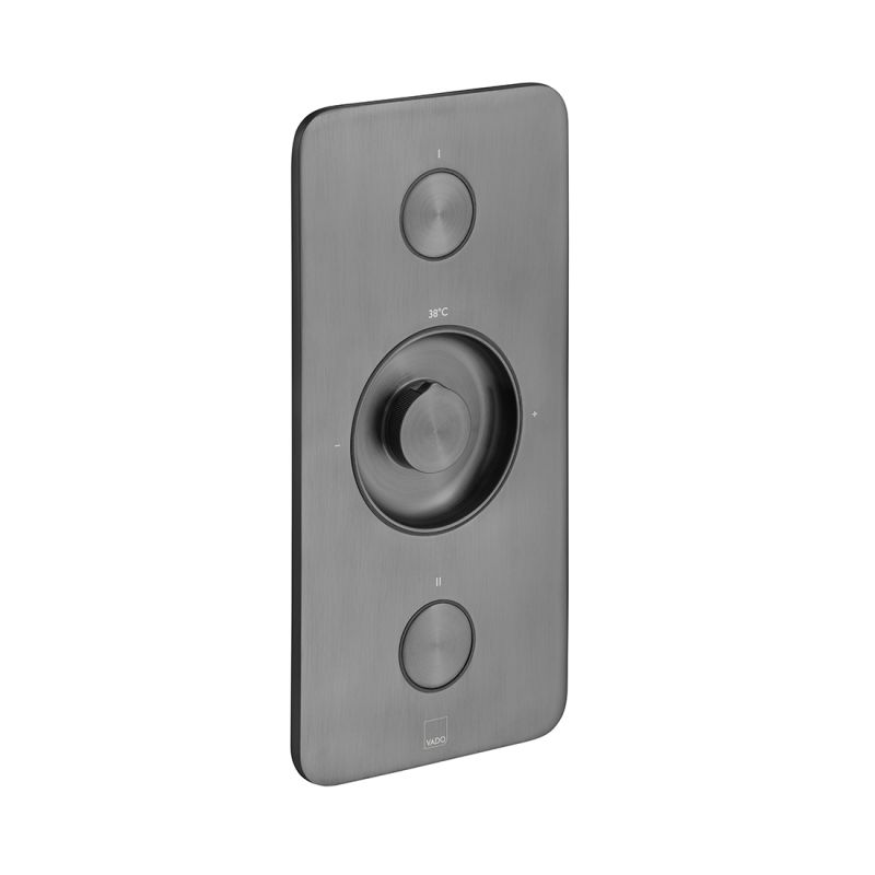 Zone Vertical Concealed Thermostatic Shower Valve, 2 Button 2 Outlet 