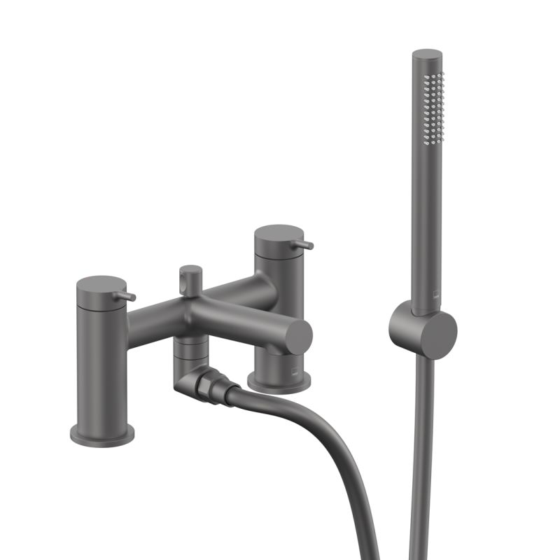 Safari Lever Deck Mounted Bath Shower Mixer + Wall Mounted Handset